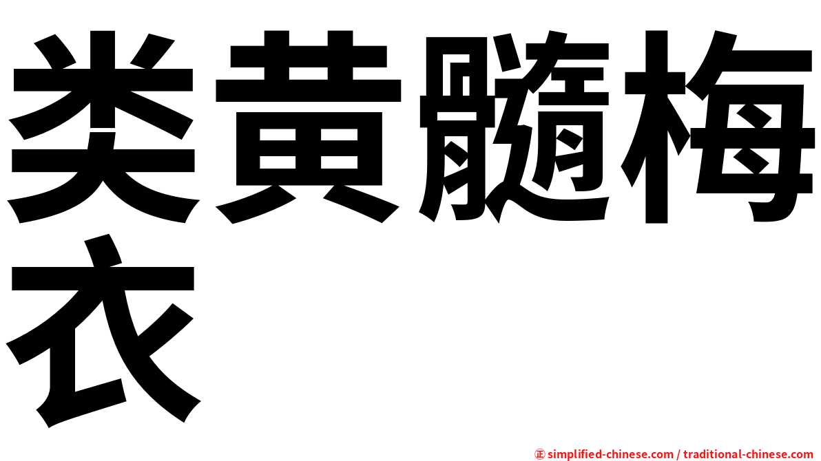 类黄髓梅衣