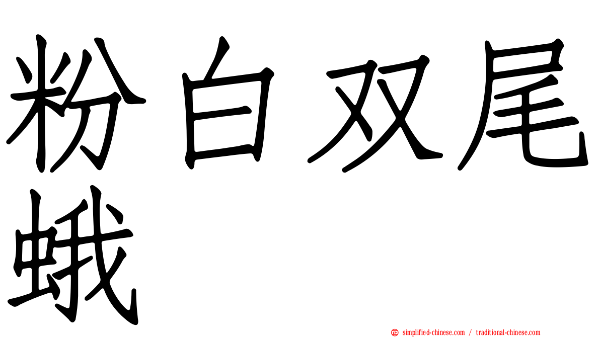粉白双尾蛾