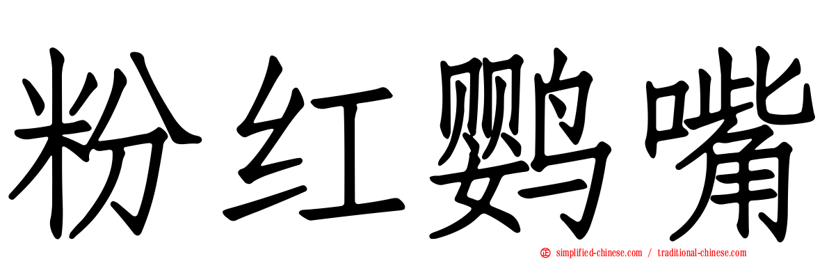 粉红鹦嘴