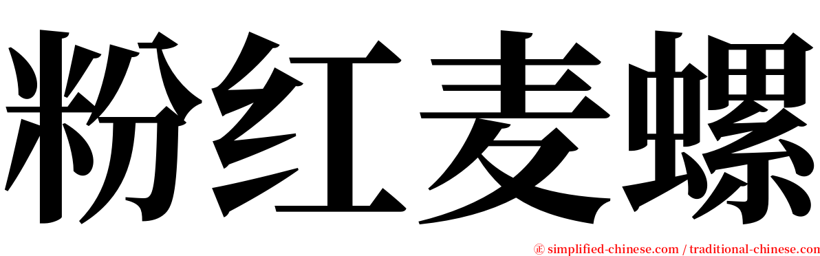 粉红麦螺 serif font