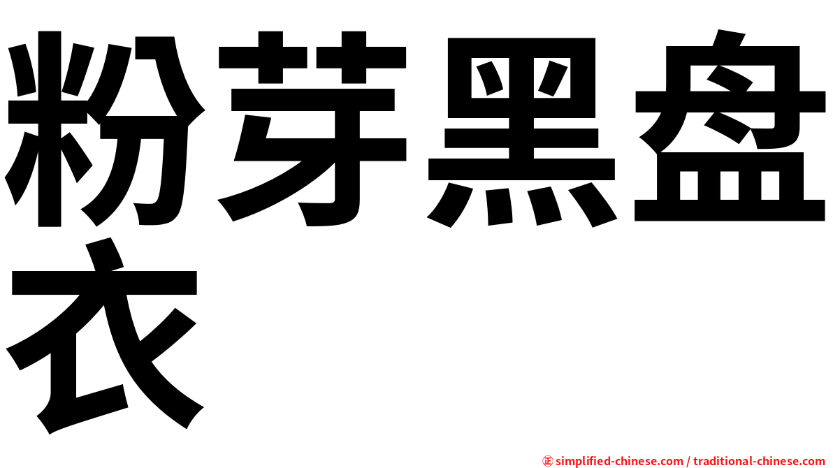 粉芽黑盘衣