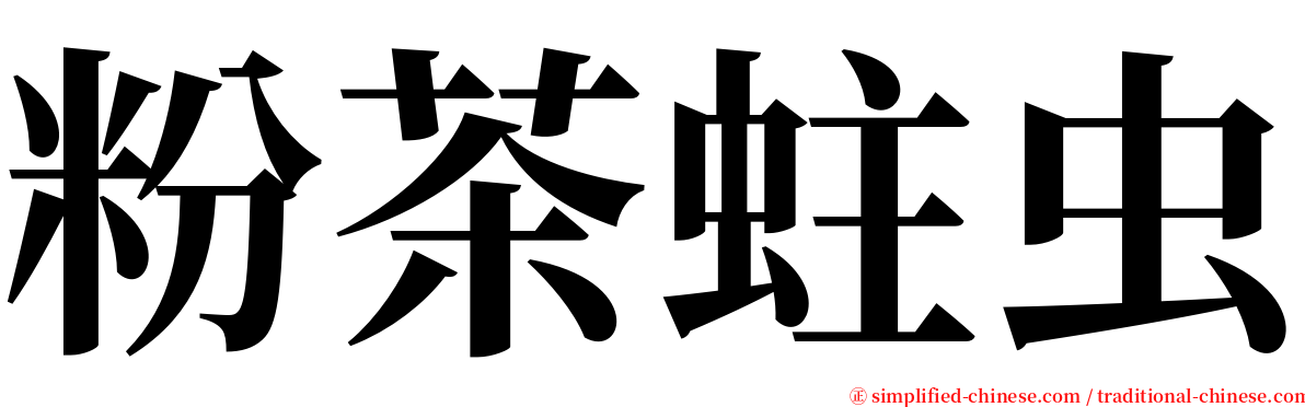 粉茶蛀虫 serif font