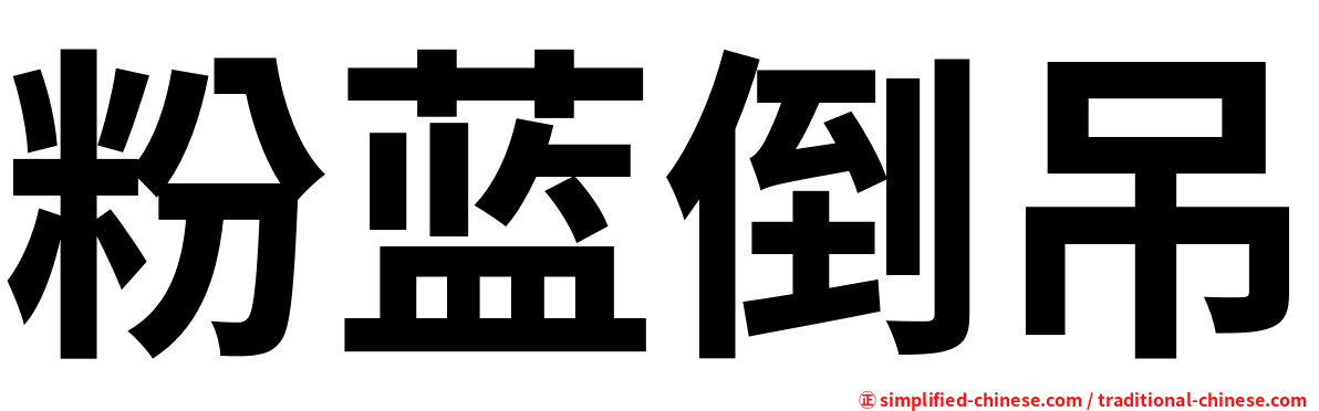 粉蓝倒吊