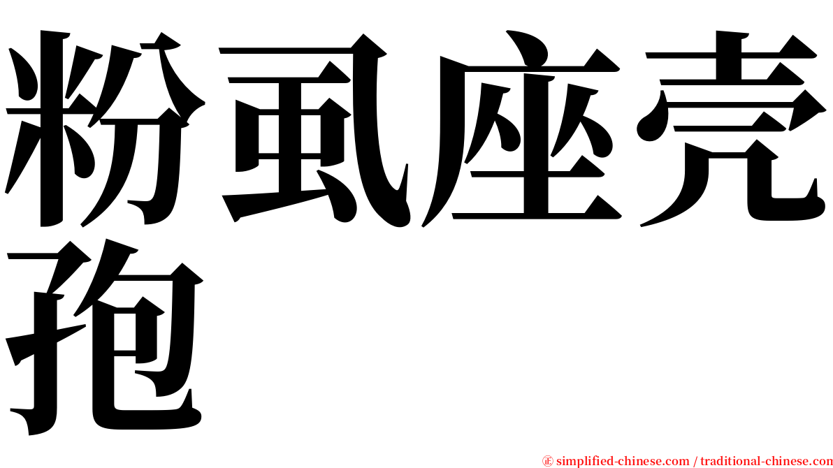 粉虱座壳孢 serif font