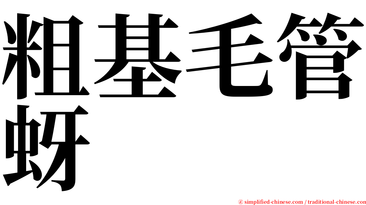 粗基毛管蚜 serif font