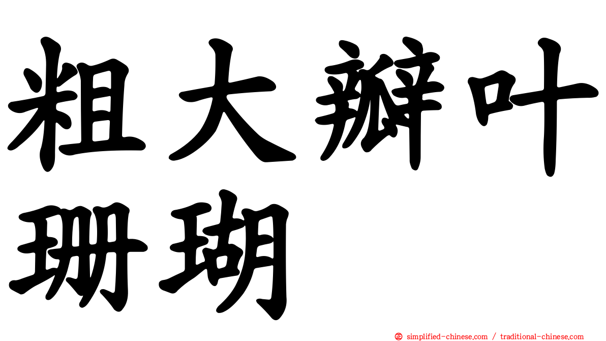粗大瓣叶珊瑚