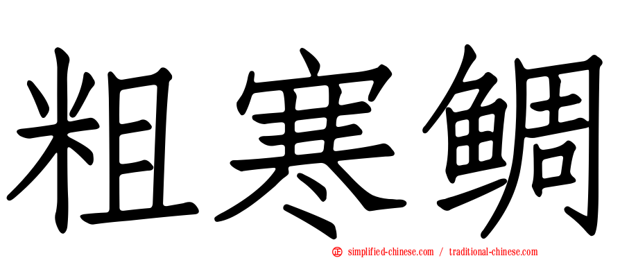 粗寒鲷