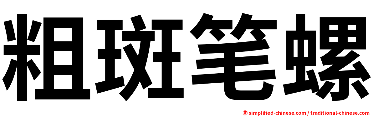 粗斑笔螺