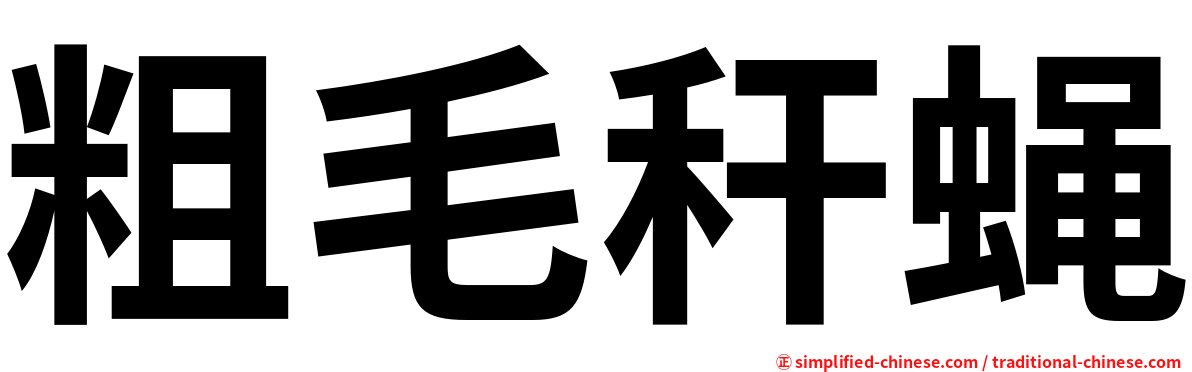 粗毛秆蝇