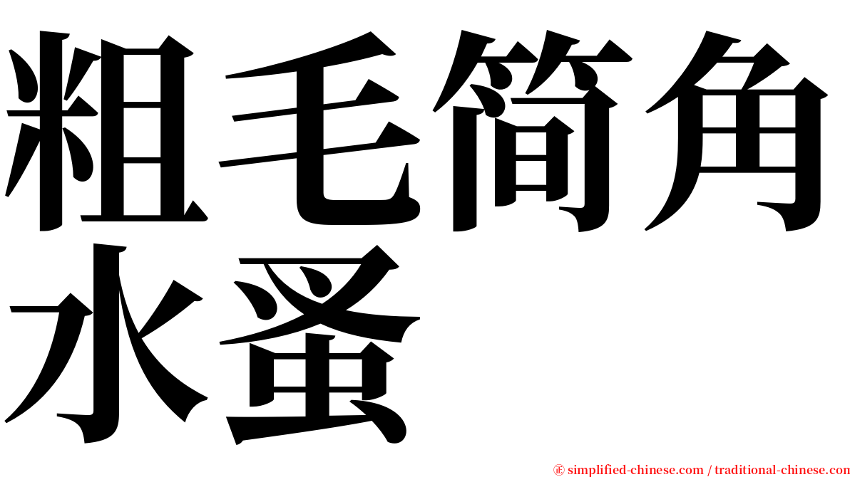 粗毛简角水蚤 serif font