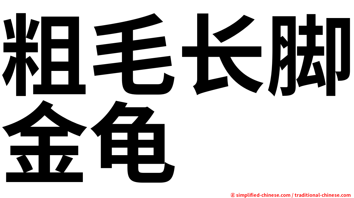 粗毛长脚金龟