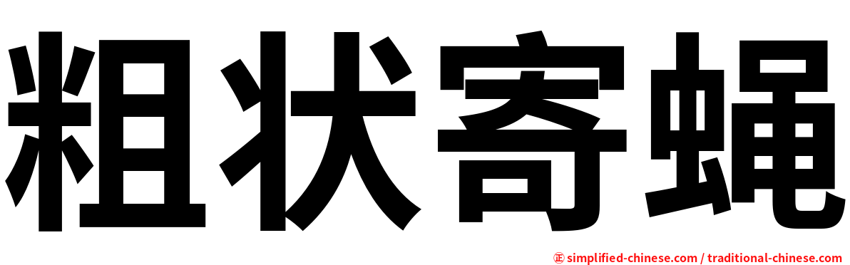 粗状寄蝇