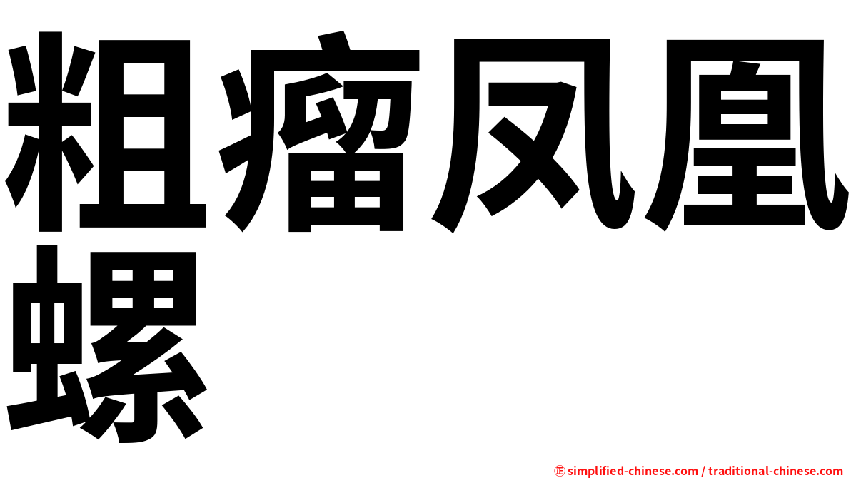 粗瘤凤凰螺