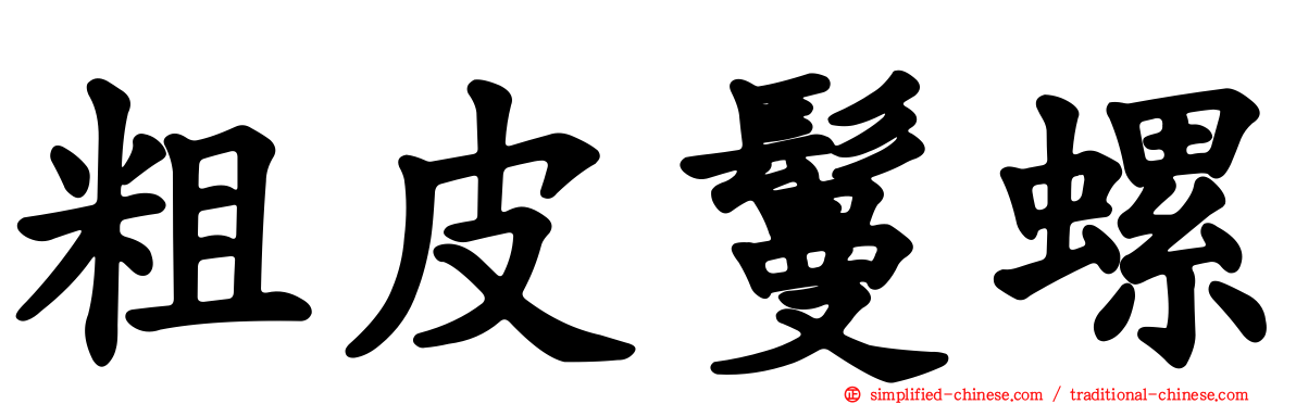 粗皮鬘螺