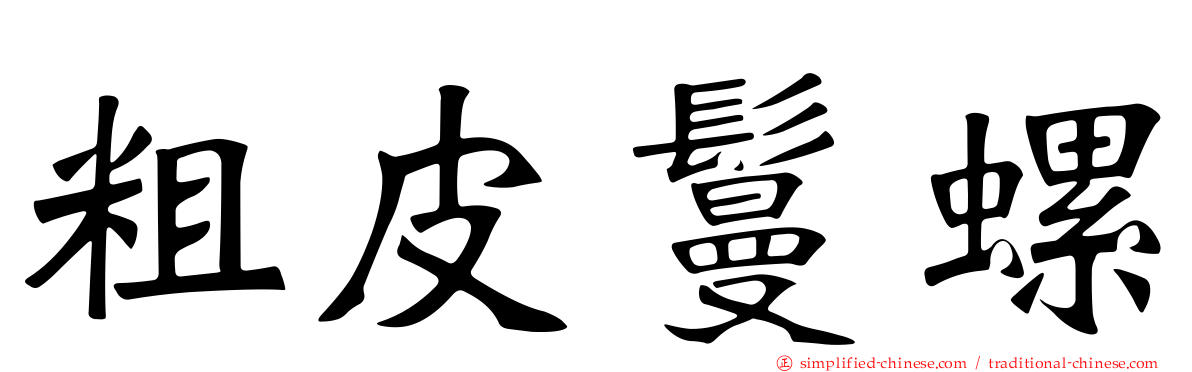 粗皮鬘螺