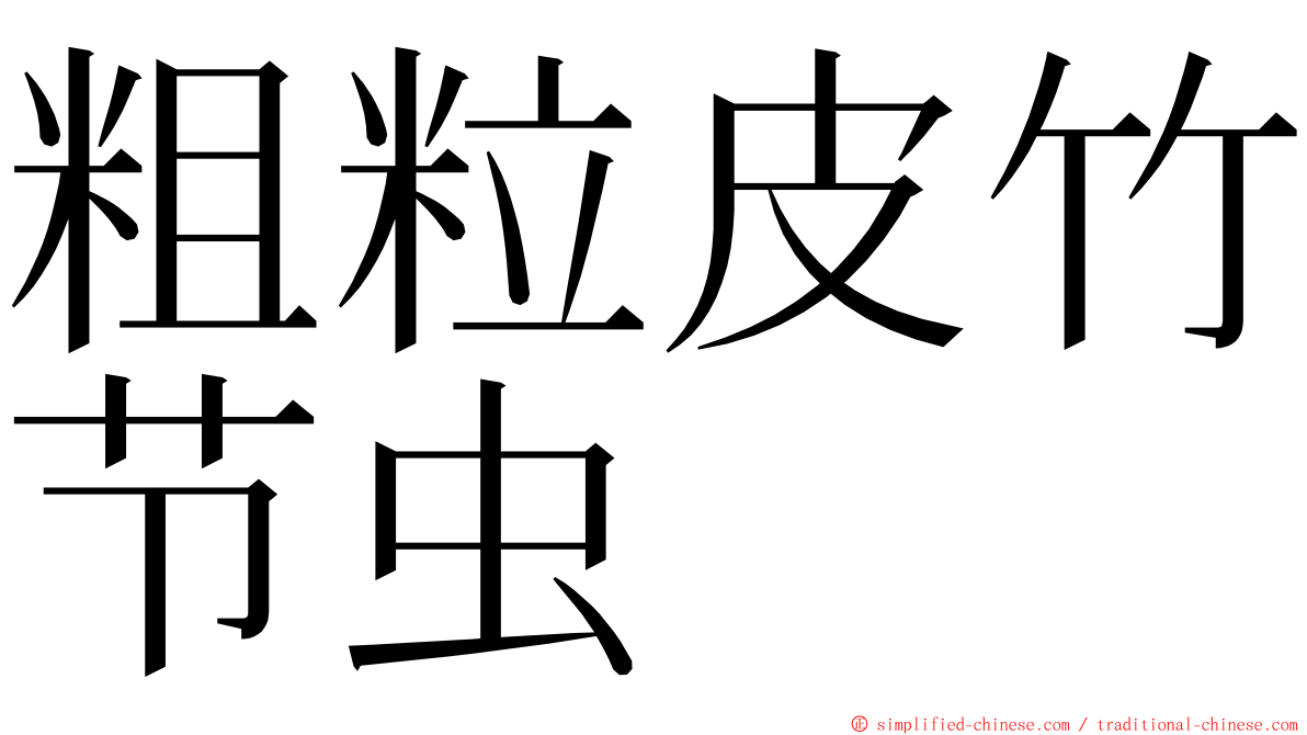 粗粒皮竹节虫 ming font