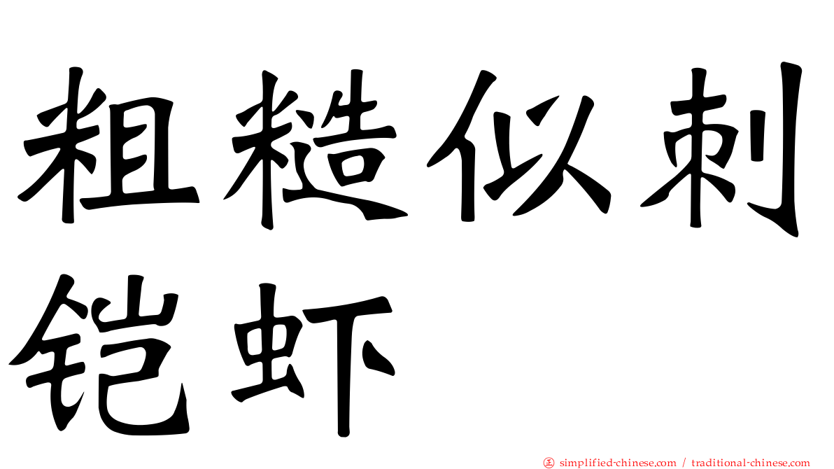 粗糙似刺铠虾