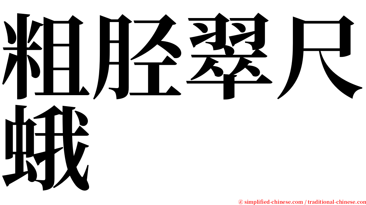 粗胫翠尺蛾 serif font