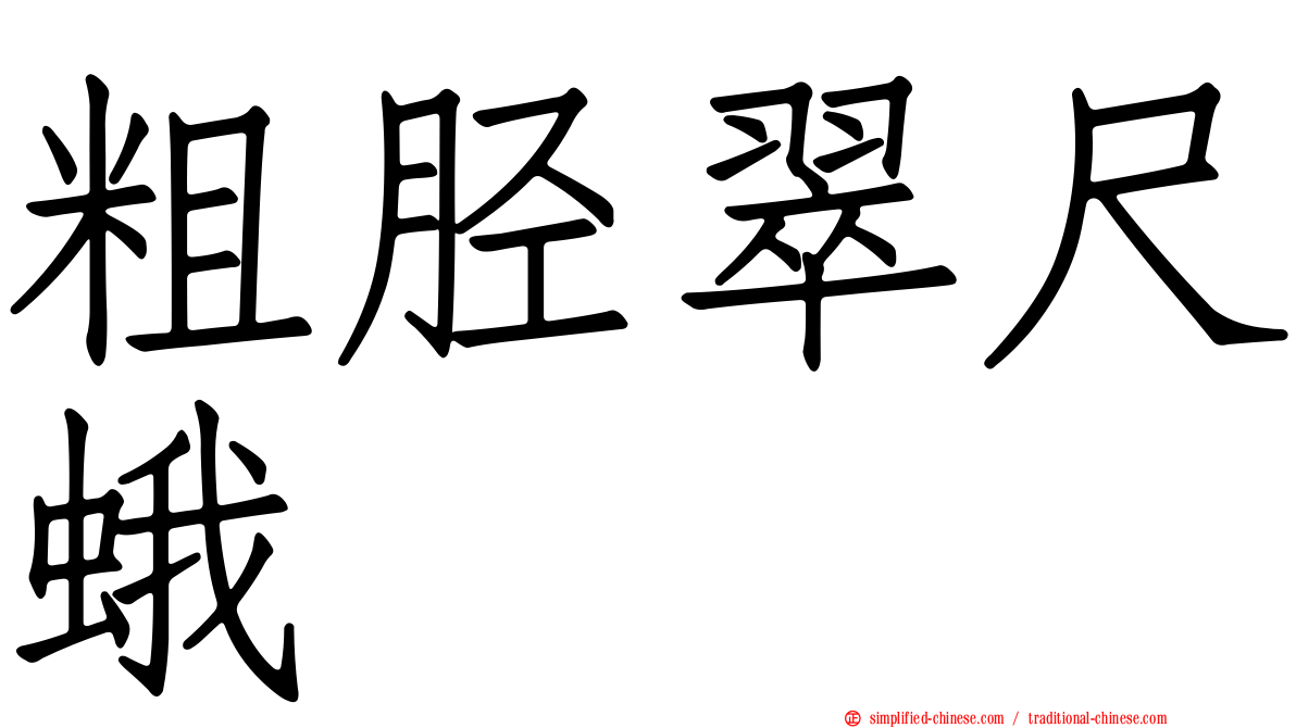 粗胫翠尺蛾