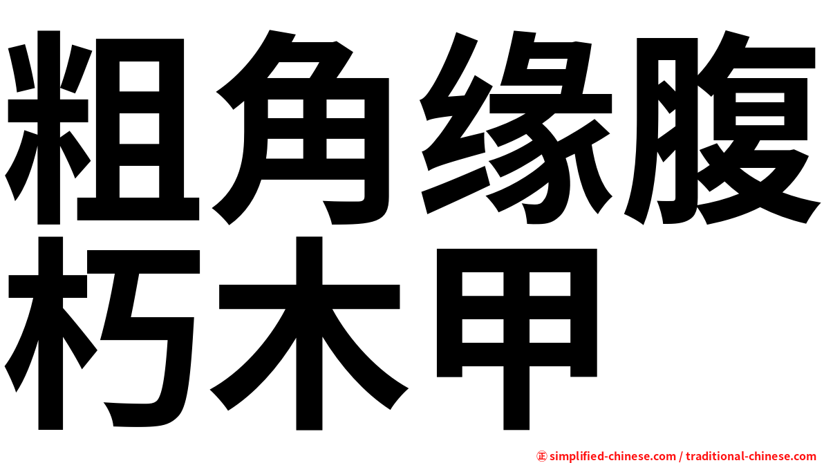 粗角缘腹朽木甲