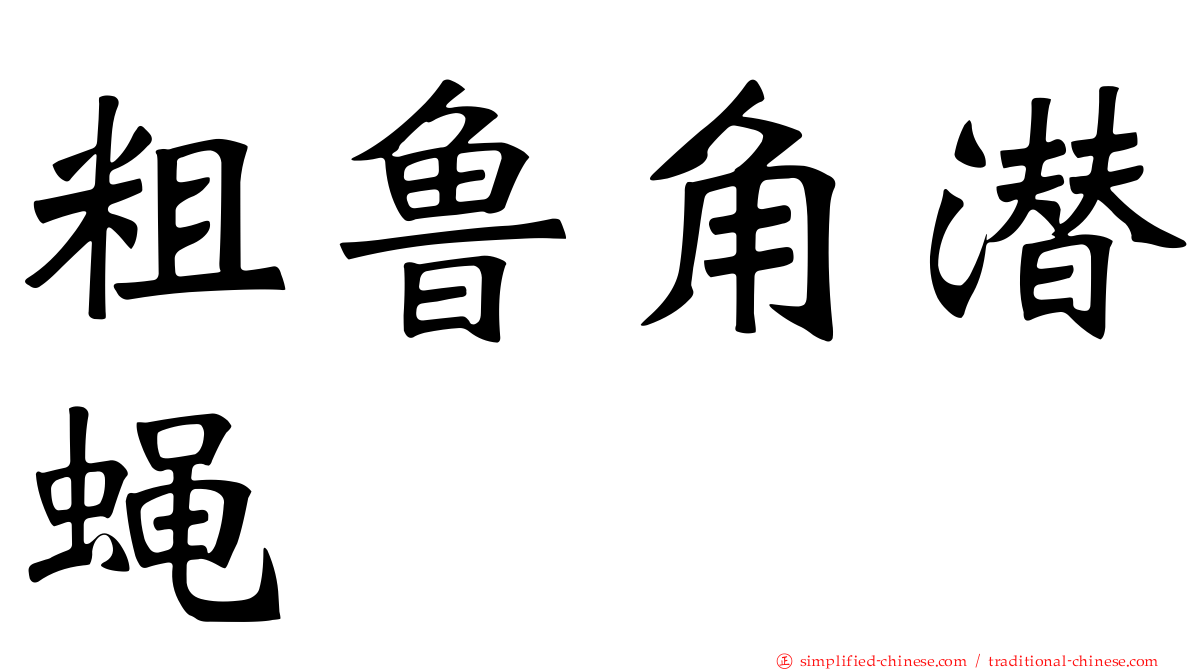 粗鲁角潜蝇