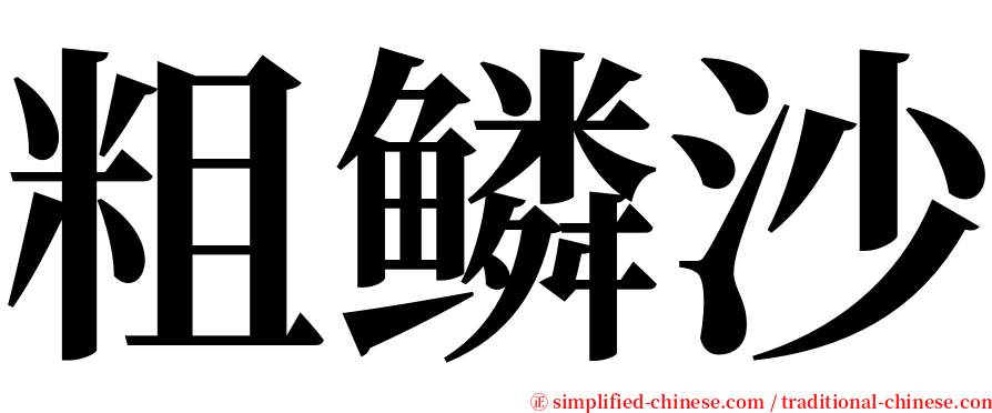 粗鳞沙 serif font