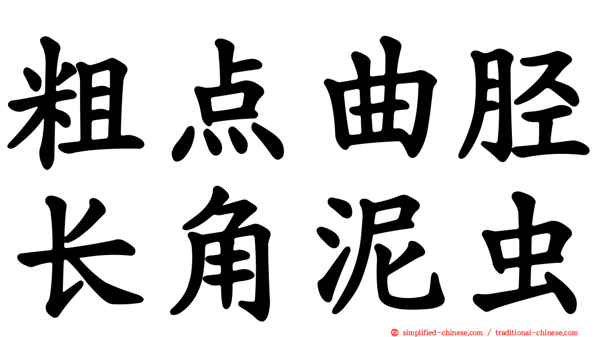 粗点曲胫长角泥虫