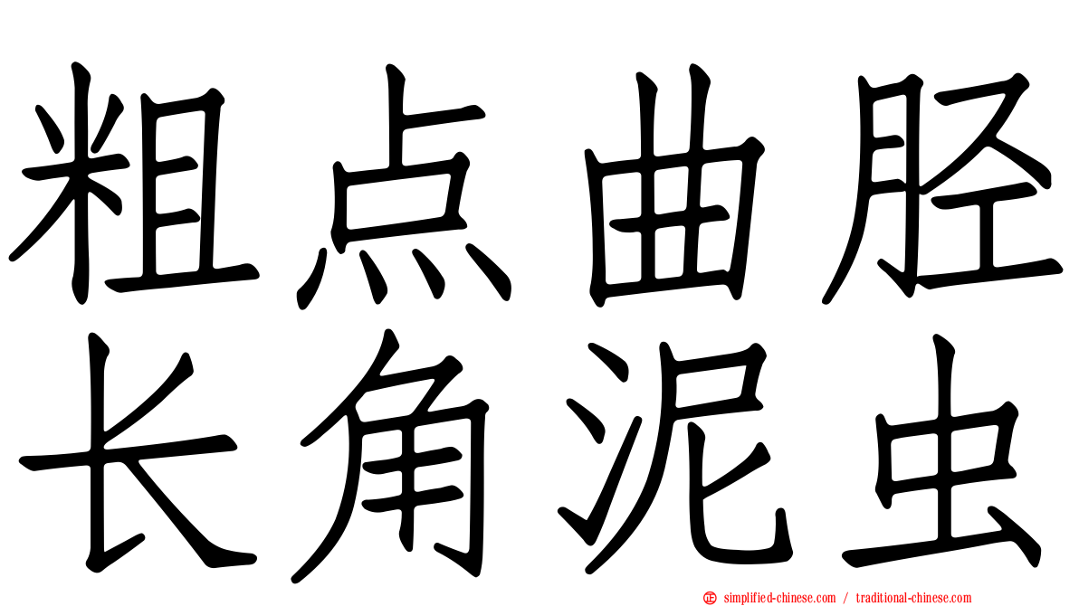粗点曲胫长角泥虫