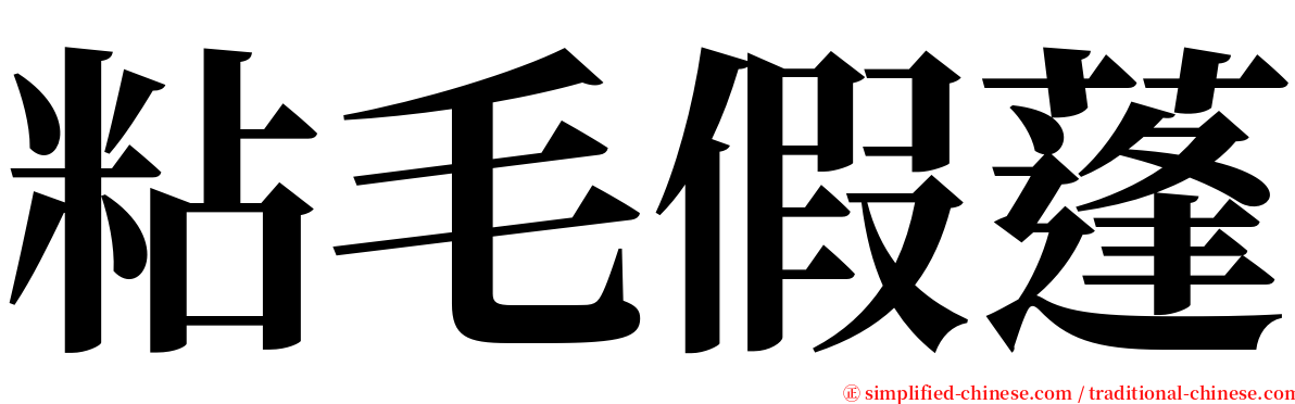 粘毛假蓬 serif font