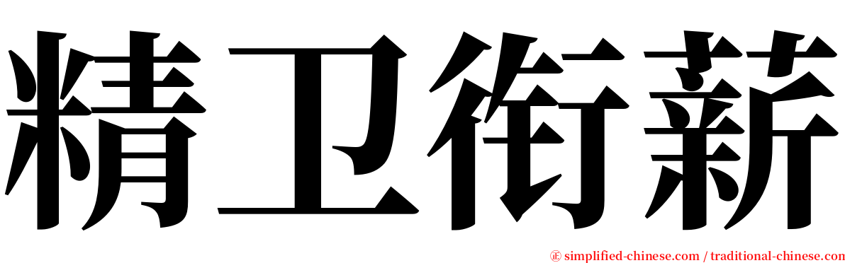 精卫衔薪 serif font