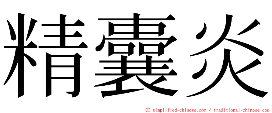 精囊炎 ming font