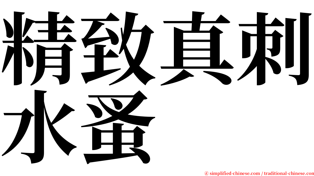 精致真刺水蚤 serif font