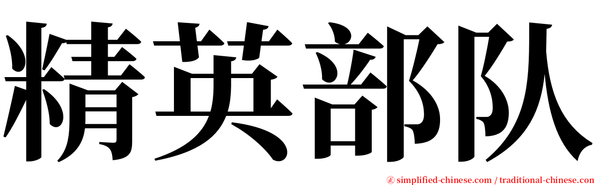精英部队 serif font