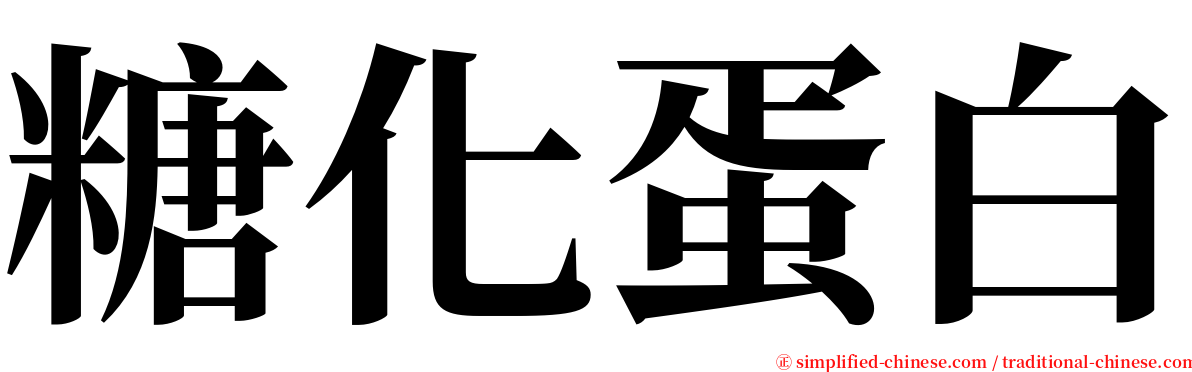 糖化蛋白 serif font