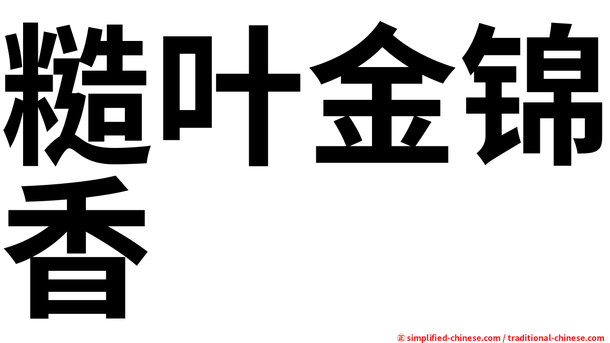 糙叶金锦香