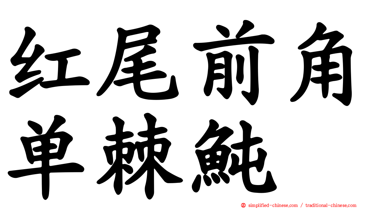 红尾前角单棘鲀