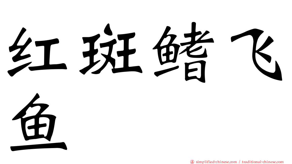 红斑鳍飞鱼