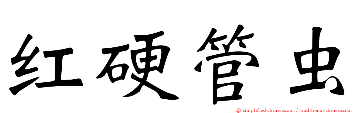 红硬管虫