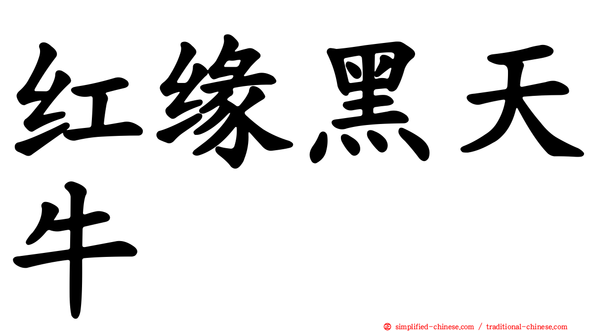 红缘黑天牛