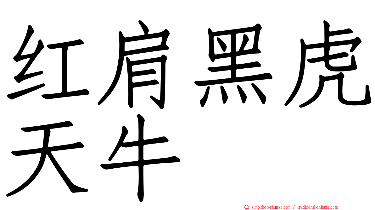 红肩黑虎天牛