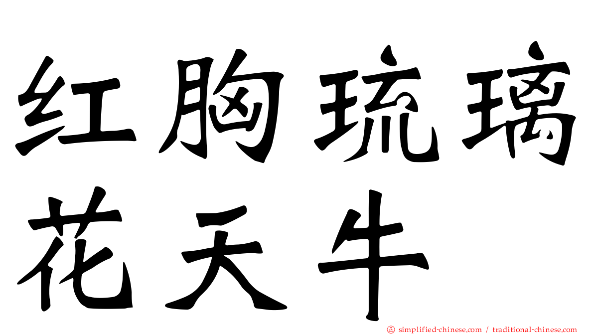 红胸琉璃花天牛