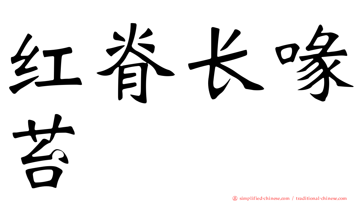 红脊长喙苔