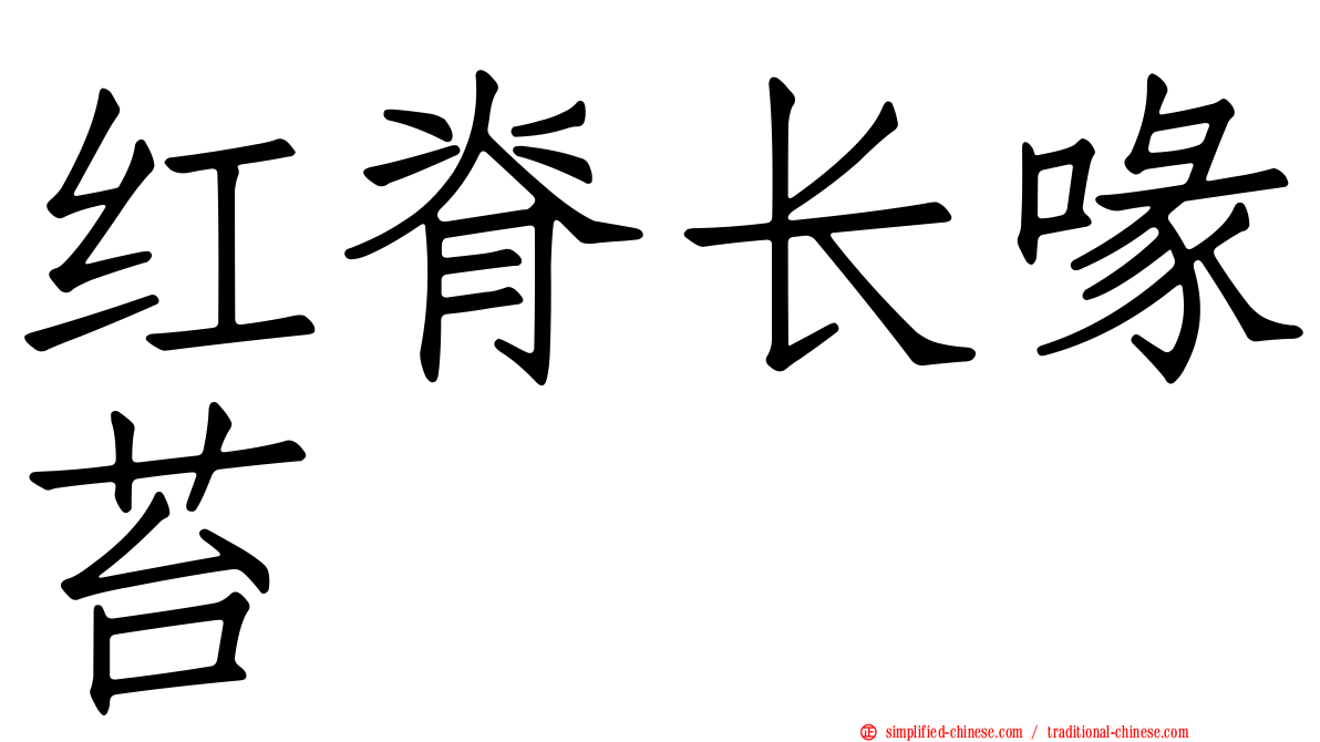 红脊长喙苔