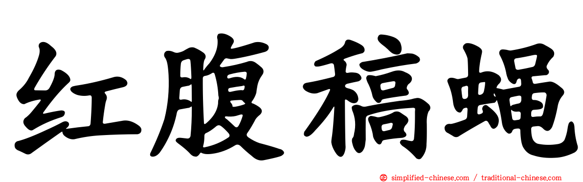 红腹稿蝇