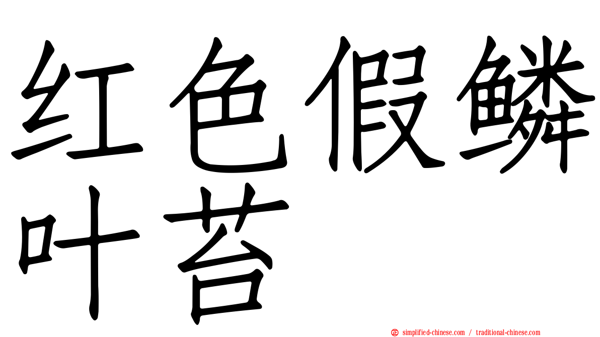 红色假鳞叶苔