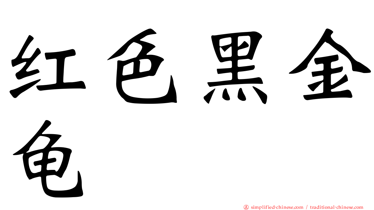 红色黑金龟