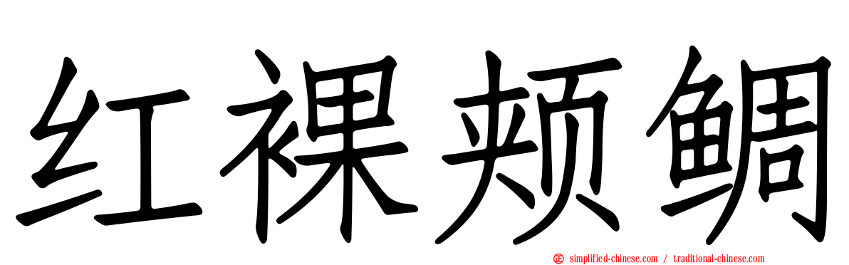 红裸颊鲷