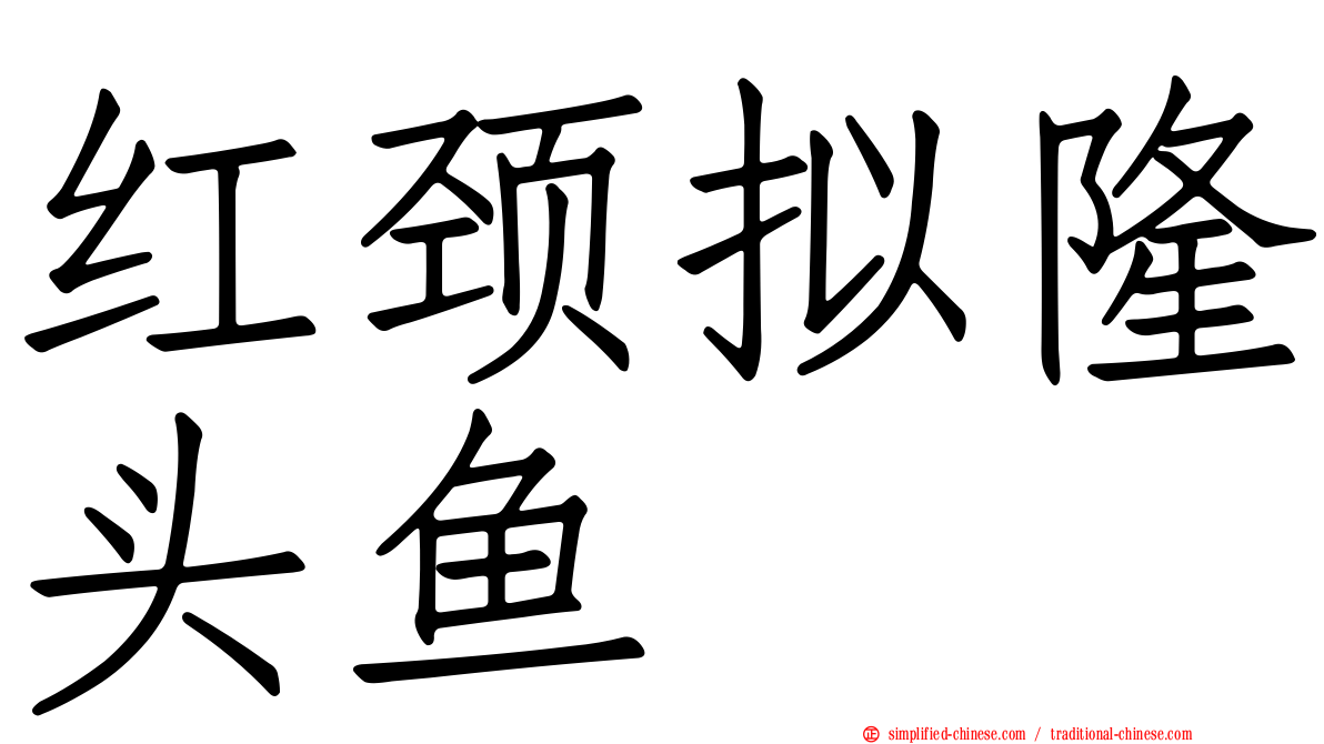 红颈拟隆头鱼