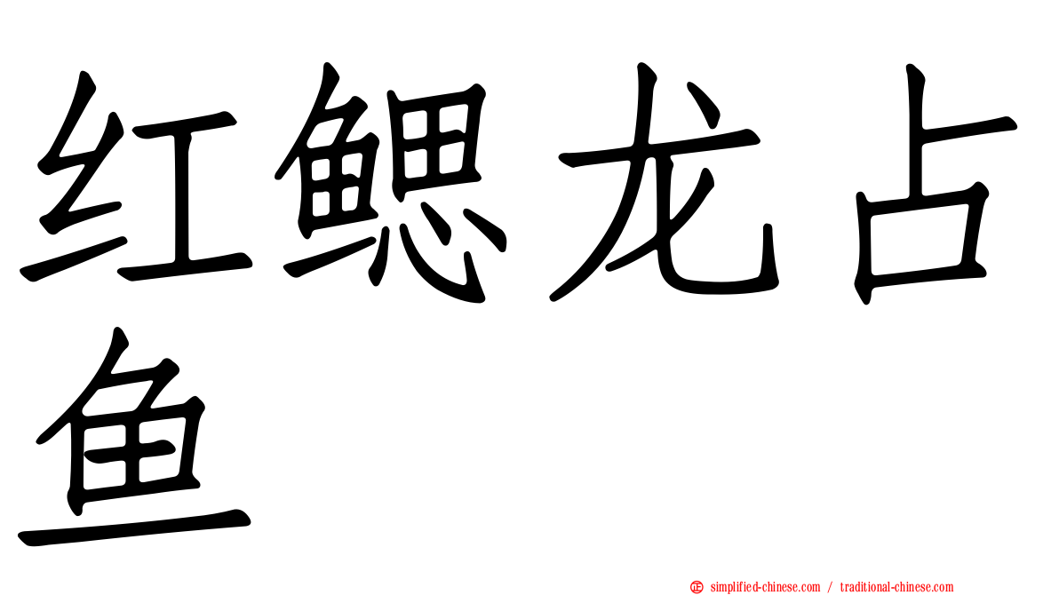 红鳃龙占鱼