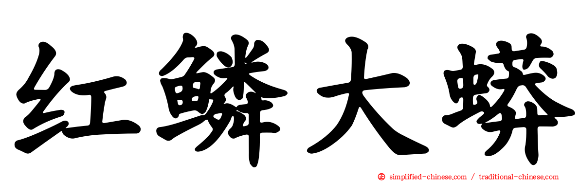 红鳞大蟒